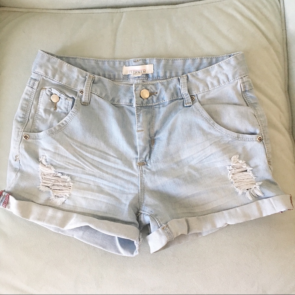 Denim shorts
